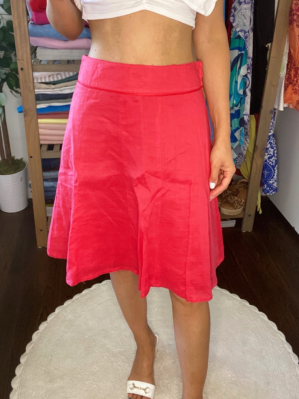 H&M Coral High Rise A-Line Skirt! 🌺